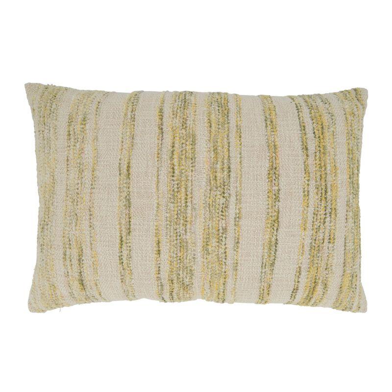 Premium Cotton Striped Yellow Euro Throw Pillow Cover