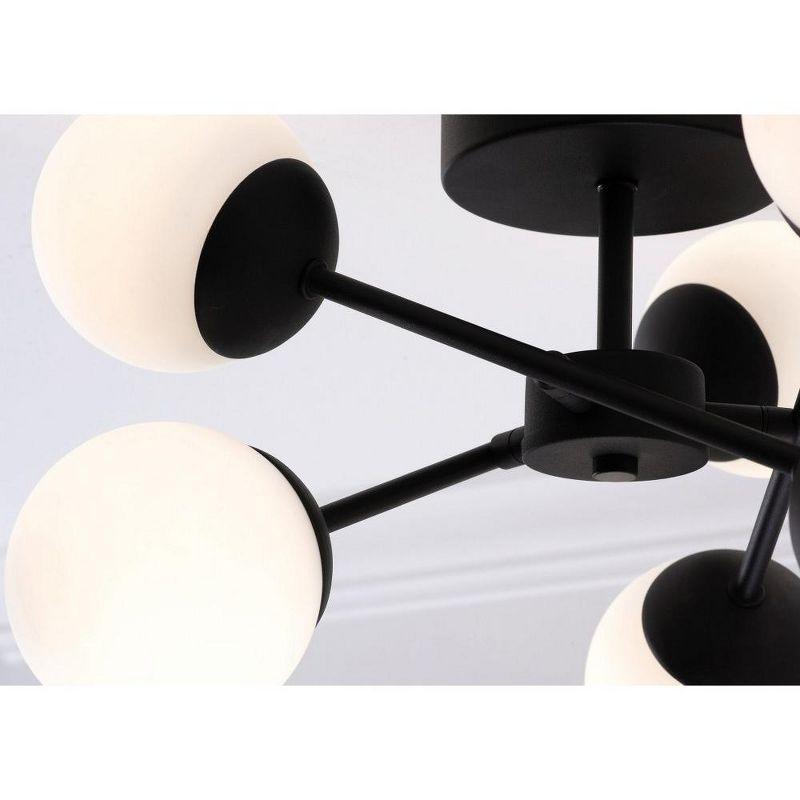 AFX Pearl 5 - Light Semi-Flush Mount in  Black