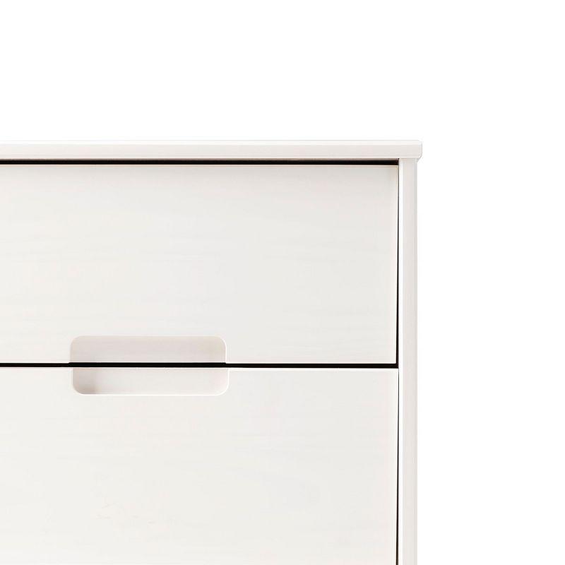 Preston 26"H Modern 2-Drawer Nightstand with USB Ports and Flared Legs