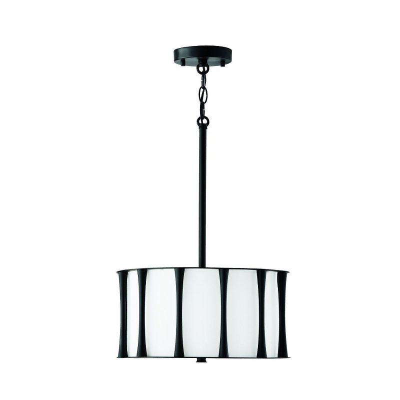 Capital Lighting Bodie 3 - Light Semi-Flush Mount in  Matte Black