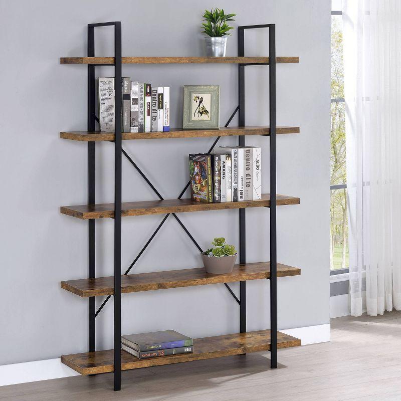 70" Cole 5 Shelf Bookcase with Frame - Coaster