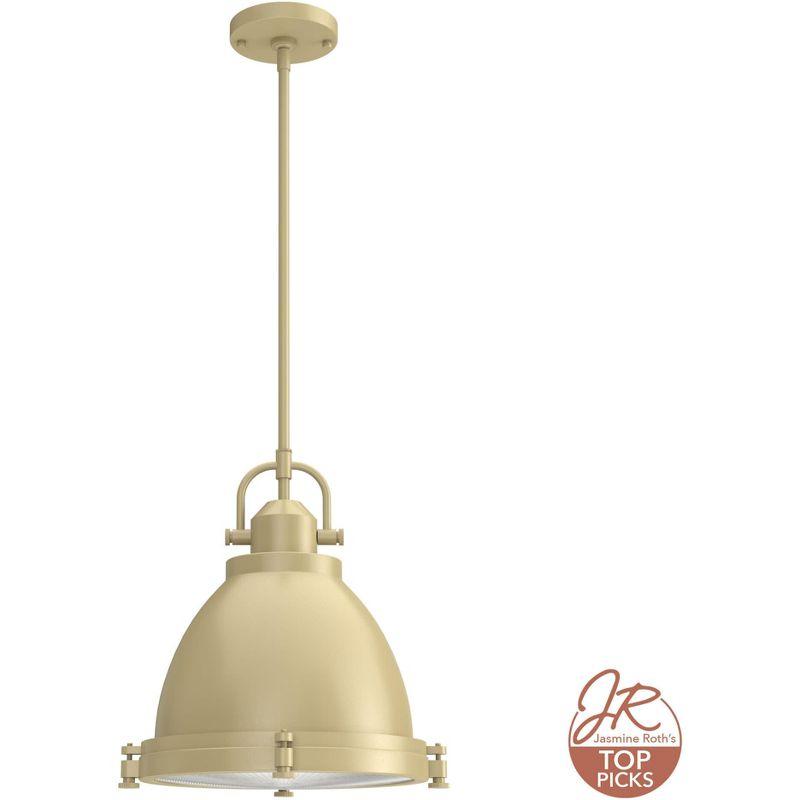 Bridgemoor Modern Brass 2-Light Industrial Pendant with Clear Glass