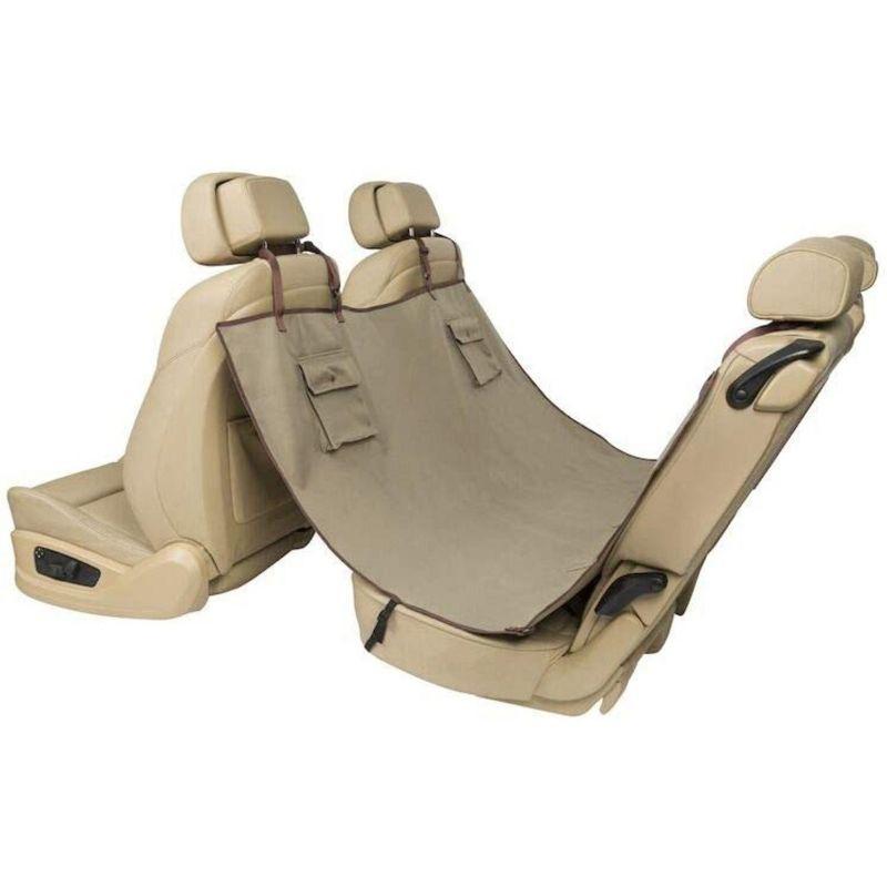 PetSafe Happy Ride Waterproof & Machine Washable Hammock Seat Cover for Pets, Fits Most Vehicles, Tan (57"L x 56"W)