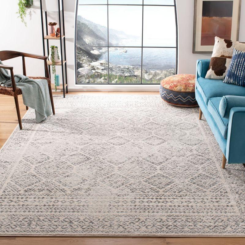 Tulum TUL264 Power Loomed Indoor Area Rug - Ivory/Grey - 8'x8' - Safavieh