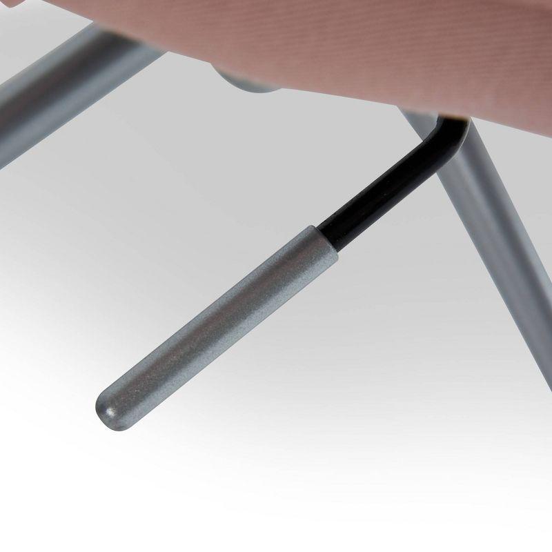 Adore Decor Adelaide Task Chair French Pink: Chrome-Plated, Adjustable Height, Swivel, Metal Base