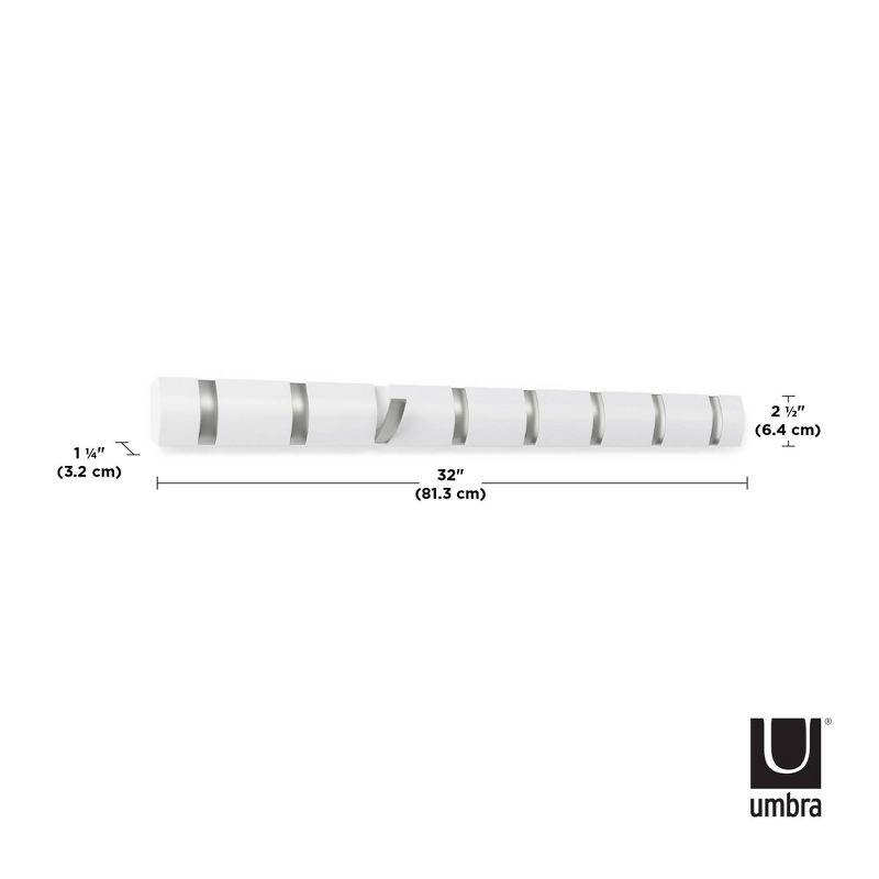 Umbra Flip 8 Sleek White Hardwood Wall Hook