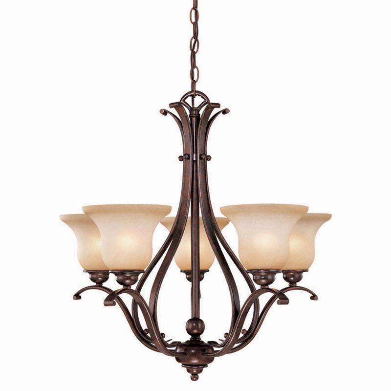 Vaxcel Monrovia 5 - Light Chandelier in  Royal Bronze