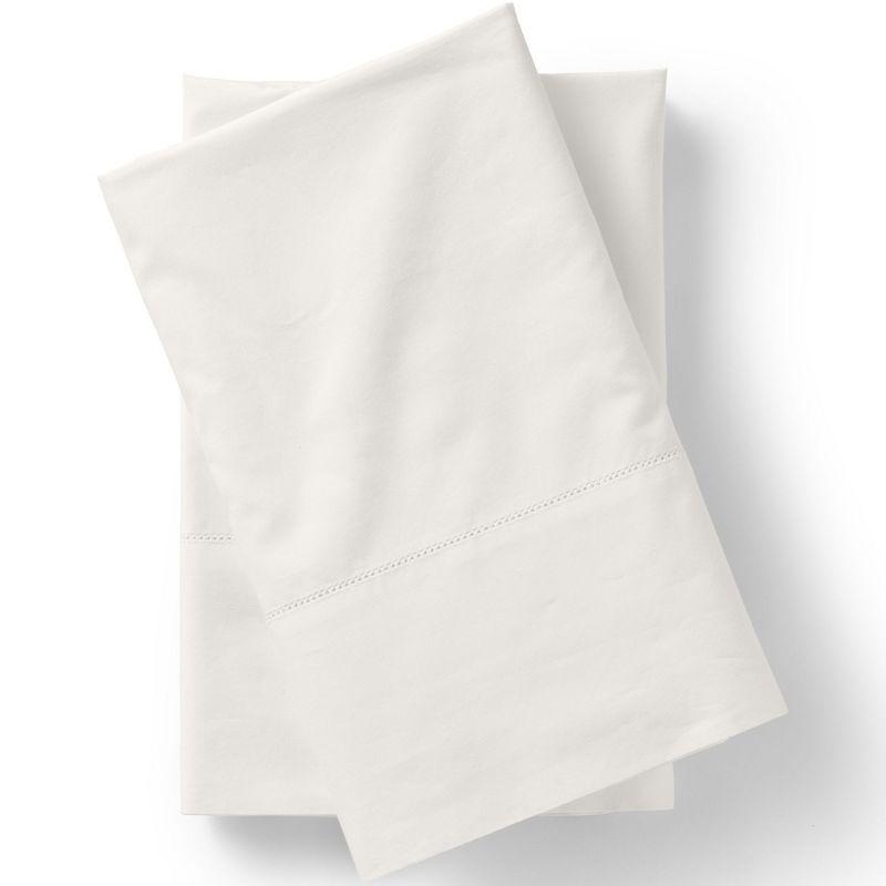 Ivory Cotton Percale Standard/Queen Pillowcase Set