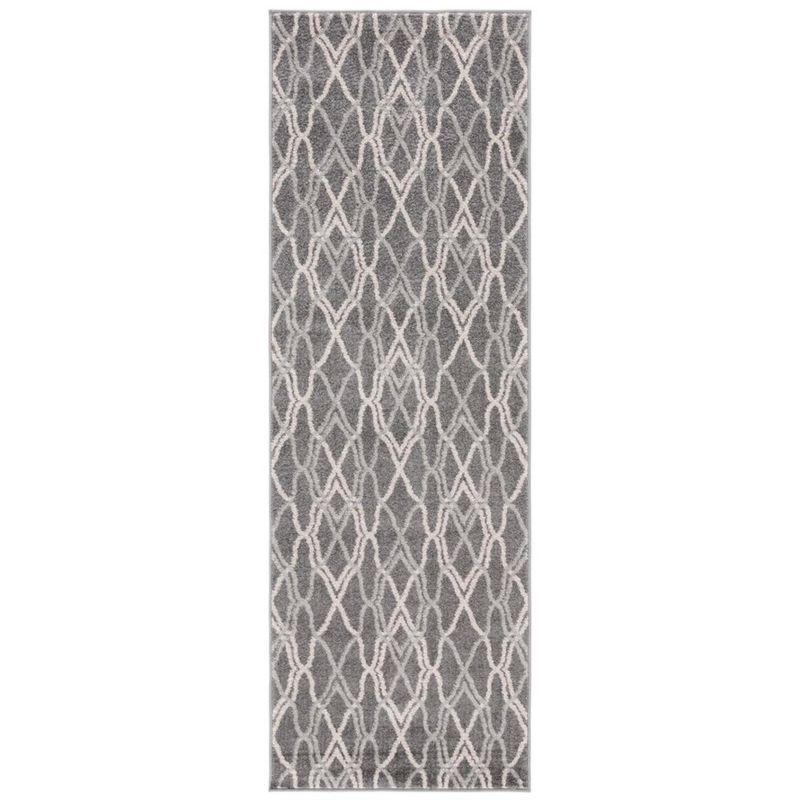 Amherst AMT417 Power Loomed Runner Rug - Grey/Light Grey - 2'3"x11' - Safavieh.