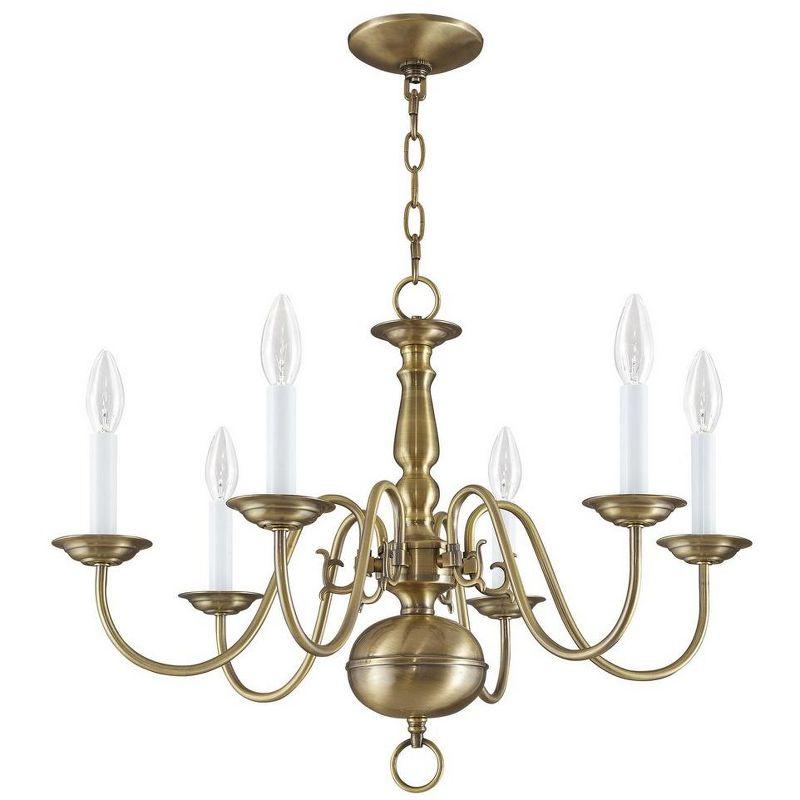 Livex Lighting Williamsburgh 6 - Light Chandelier in  Antique Brass