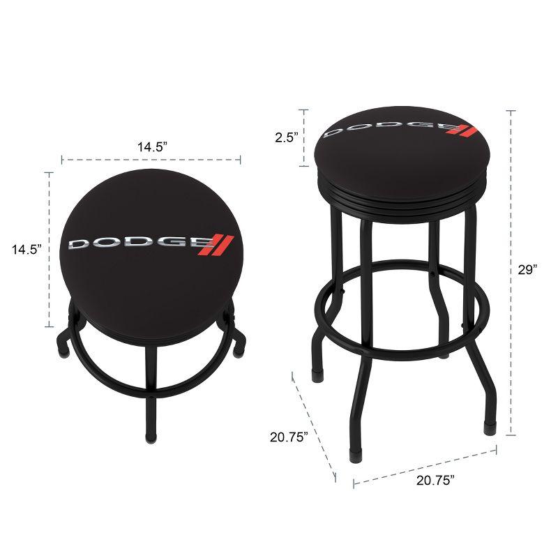 Trademark Global Swivel Upholstered Counter Stool with Metal Frame