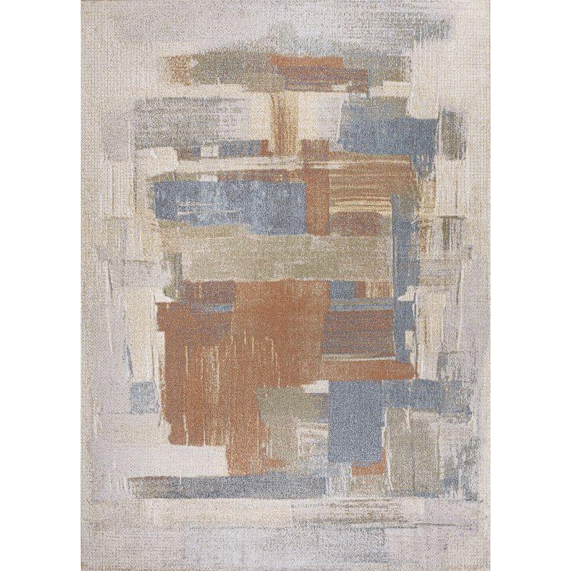 JONATHAN Y Weaver Abstract Coastal Watercolor Machine-Washable Area Rug