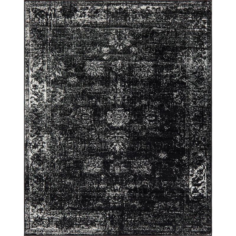 Casino Sofia 9' x 12' Black Rectangular Indoor Area Rug