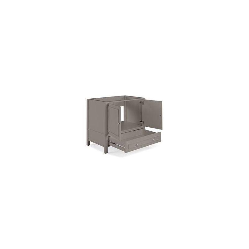 36" Williamsburg Vanity Cabinet Gray - Alaterre Furniture: Wood Frame, 1 Shelf, Universal Storage, 34.5" Depth