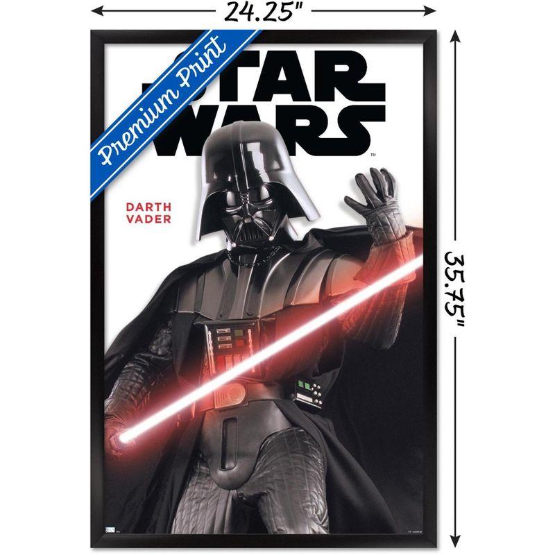 Trends International Star Wars: Saga - Darth Vader Feature Series Framed Wall Poster Prints Black Framed Version 22.375" x 34"