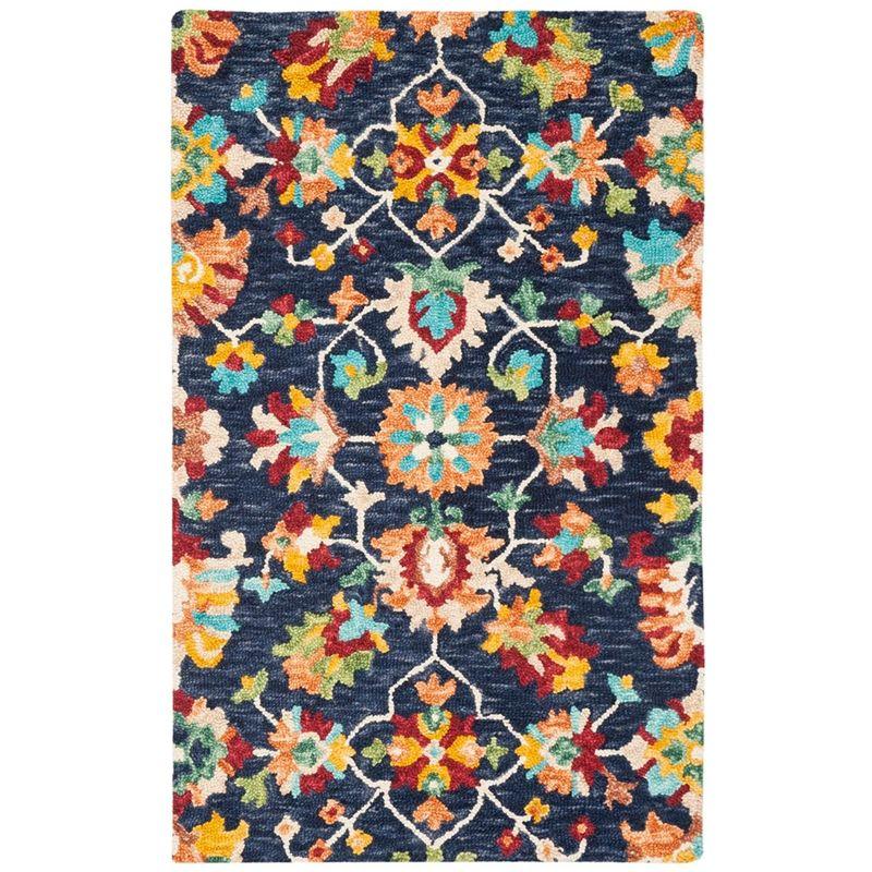 Aspen APN510 Hand Tufted Indoor Accent Rug - Navy/Red - 2'x3' - Safavieh