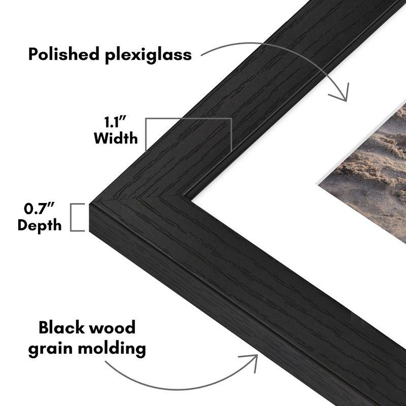 Americanflat Picture Frame - Frame with Mat - Wide Molding - Shatter-Resistant Glass | Wayfair