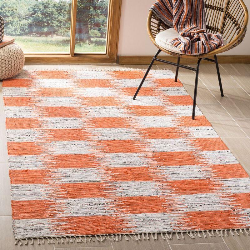 Montauk MTK721 Hand Woven Indoor Area Rug - Orange/Multi - 4'x6' - Safavieh.