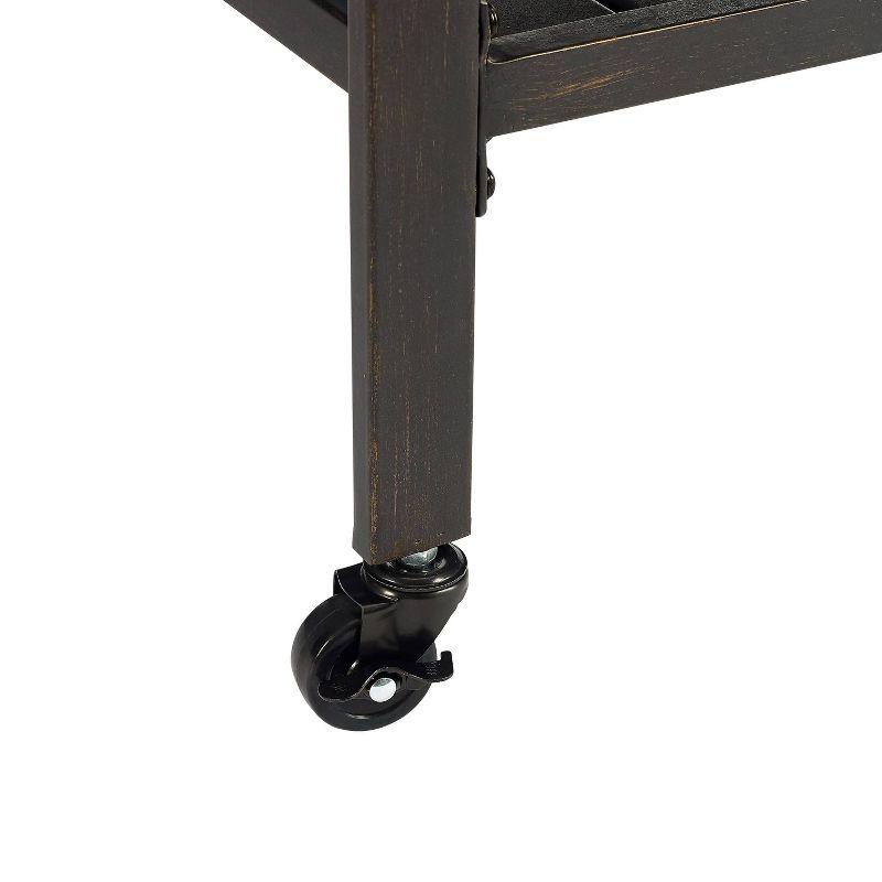 Kaplan Outdoor Steel Bar Cart Bronze - Crosley