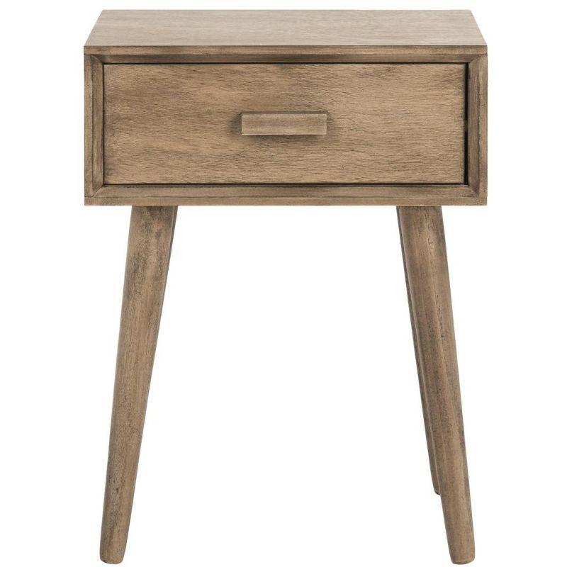 Lyle 1 Drawer Side Table - Light Brown - Safavieh.