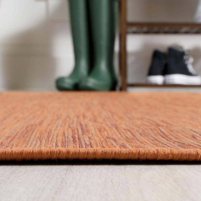 3'x5' Ethan Modern Flatweave Solid  Area Rug, Orange - JONATHAN Y