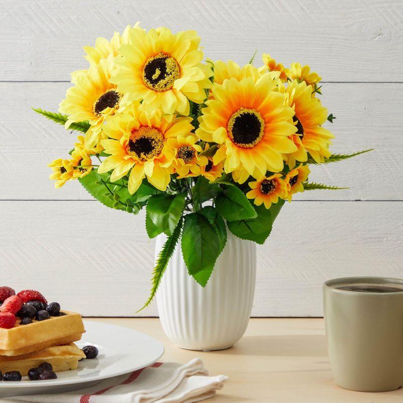 Sunny Delight Tabletop Artificial Sunflower Arrangement