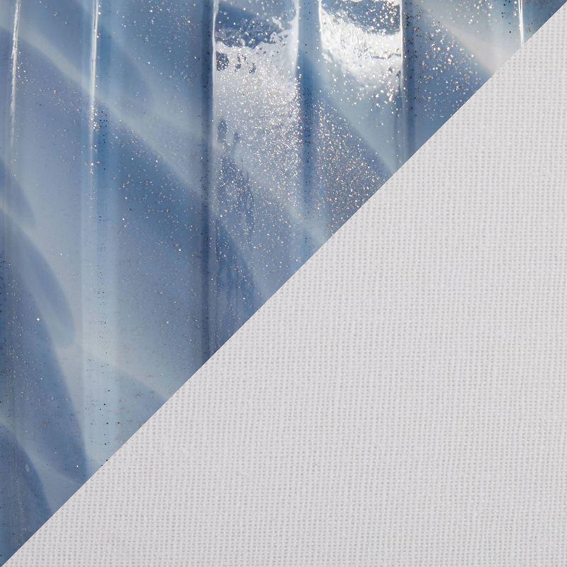 LumiSource (Set of 2) Lotus 27" Contemporary Table Lamps Navy and Gold Glass and Clear Crystal with White Shade from Grandview Gallery