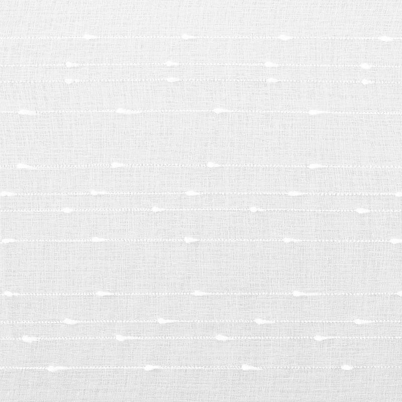 No. 918 Light Filtering Semi-Sheer Noemi Slub Striped Rope Tab Top Curtain Panel