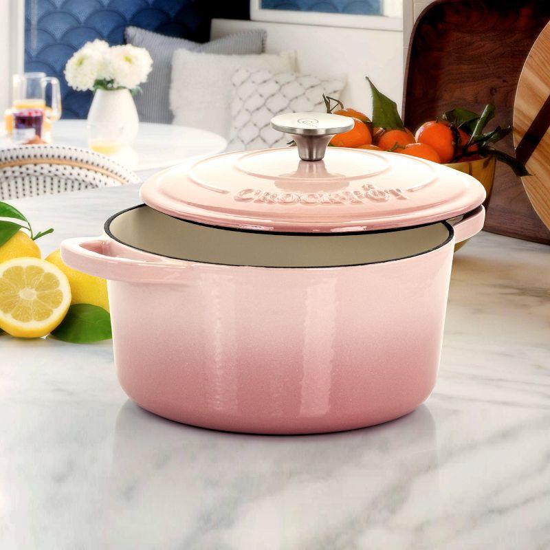 Blush Pink 3-Quart Enameled Cast Iron Dutch Oven with Lid