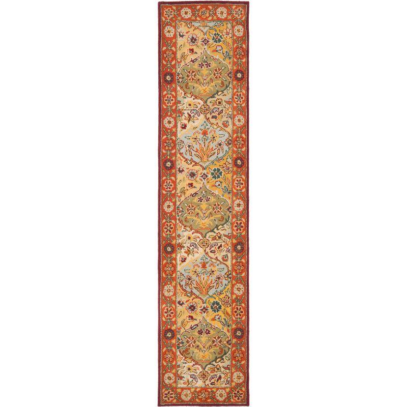 Heritage HG510 Hand Tufted Runner Rug - Multi/Red - 2'3"x16' - Safavieh.