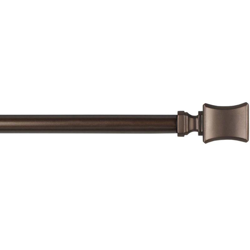 Amalgamated Textiles Exclusive Home Loran 1" Window Curtain Rod and Finial Set, Adjustable