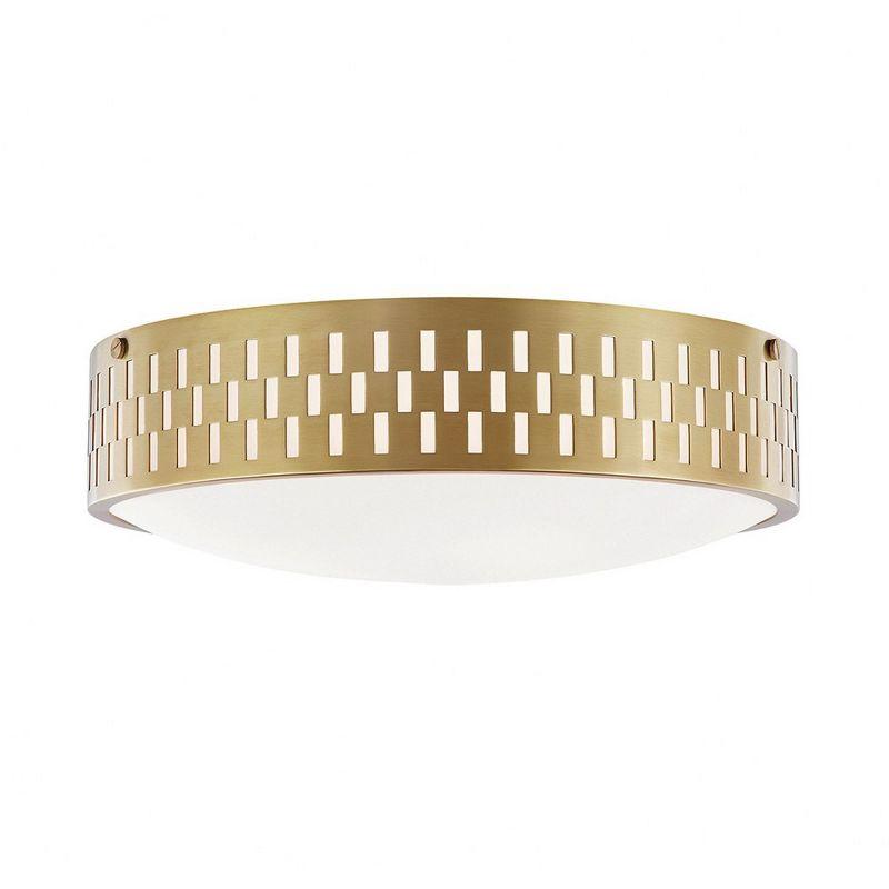 Mitzi Phoebe 3 - Light Flush Mount in  Aged Brass Opal Matte Glass Shade  Shade