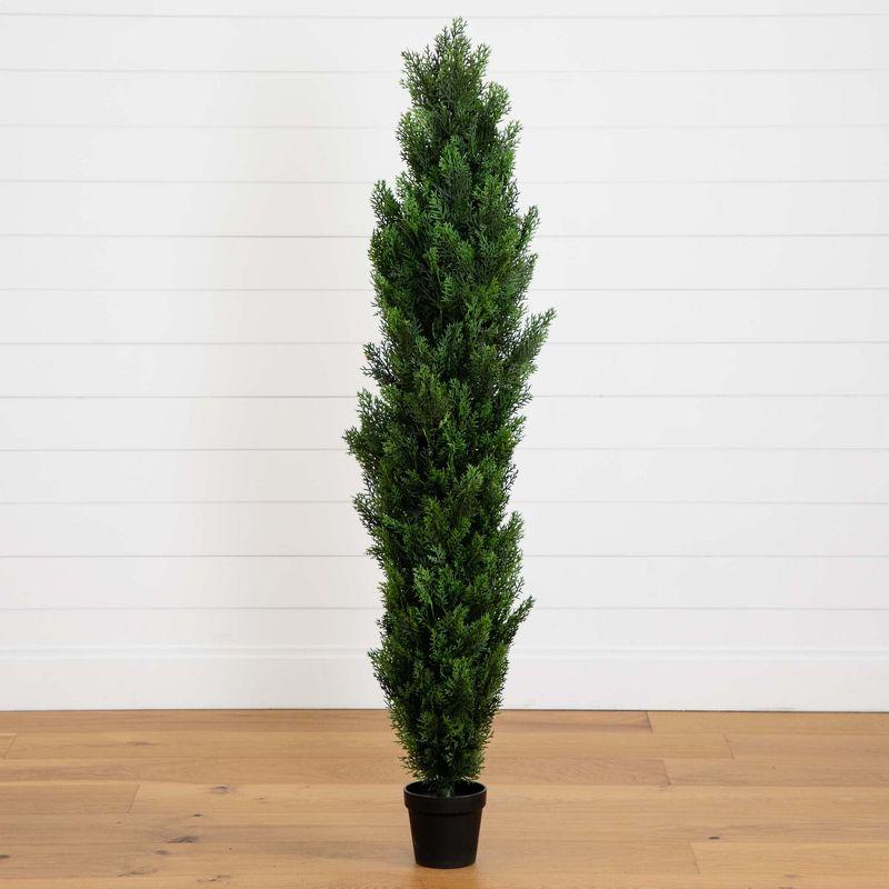Nearly Natural 5-ft Mini Cedar Pine Tree (Indoor/Outdoor)