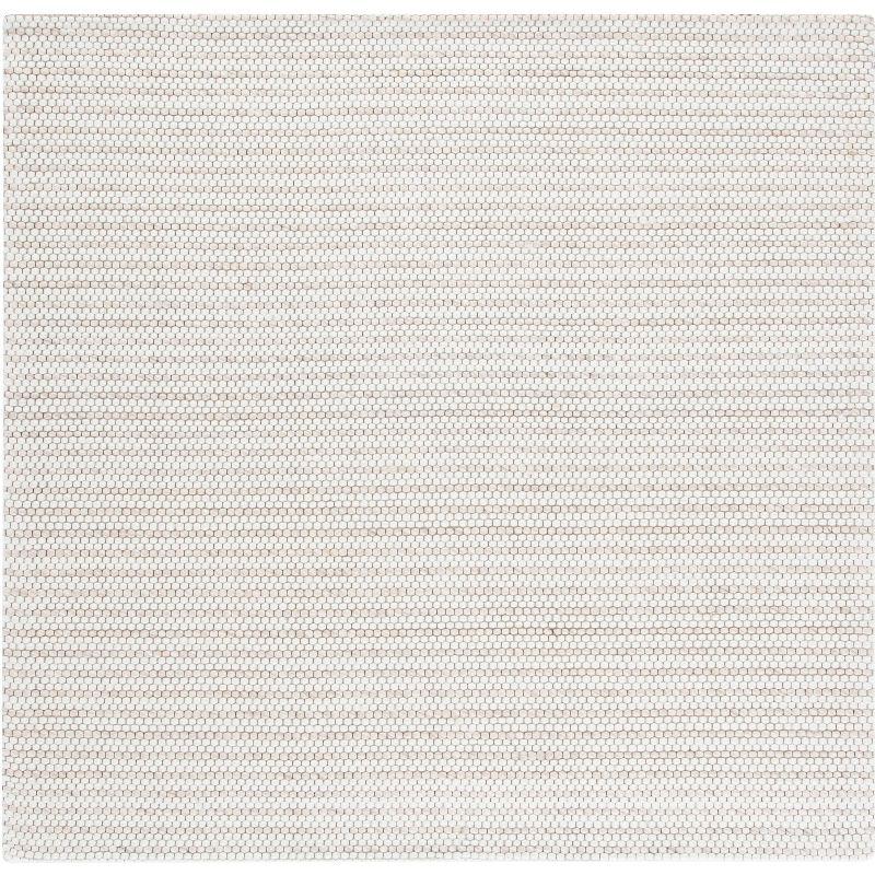 Marbella MRB392 Flat Weave Indoor Accent Rug - Light Brown/Ivory - 4'x4' - Safavieh