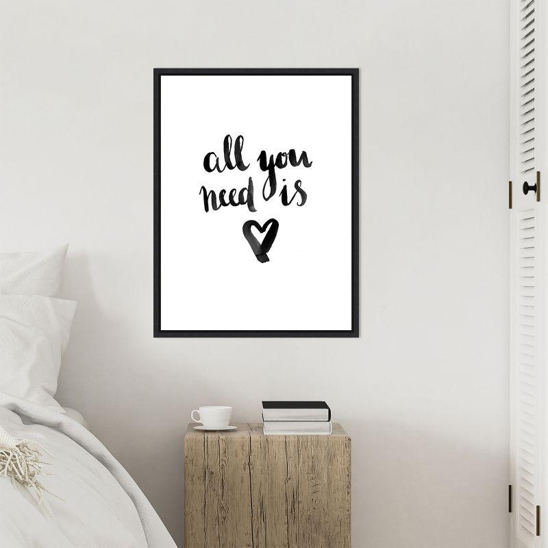 Amanti Art All You Need Is Love by Urban Road Canvas Wall Art Print Framed 23 x 30-in.