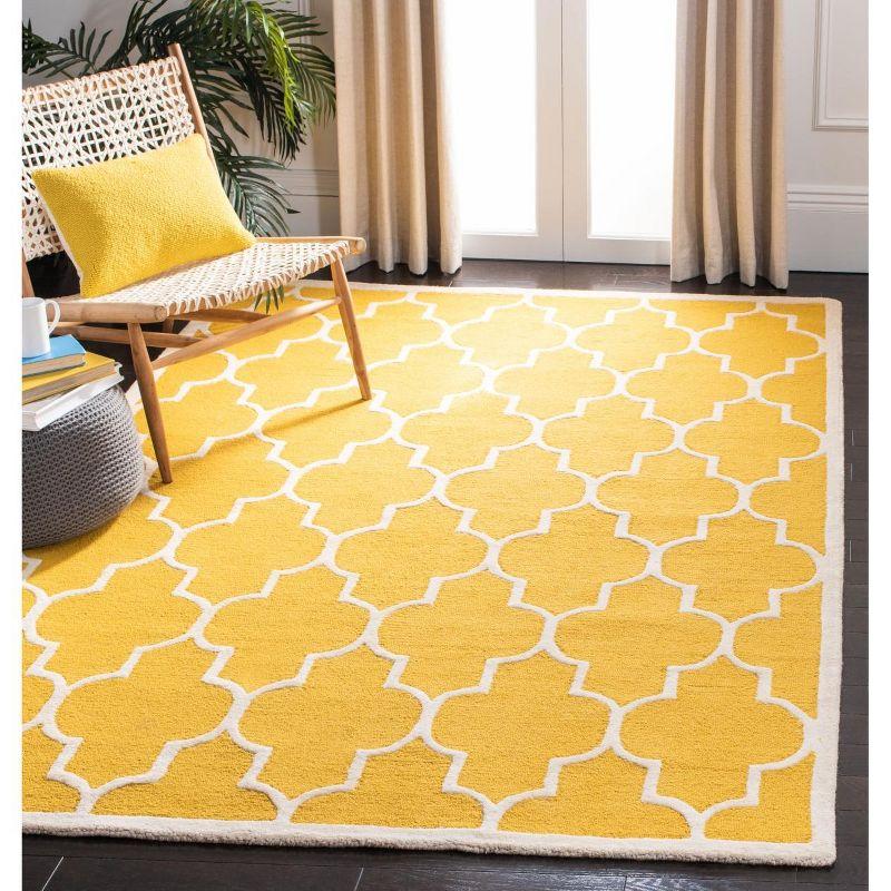 Cambridge CAM134 Tufted Indoor Area Rug - Gold/Ivory - 6'x9' - Safavieh