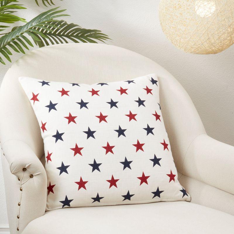 Saro Lifestyle Americana Stars Throw Pillow Cover