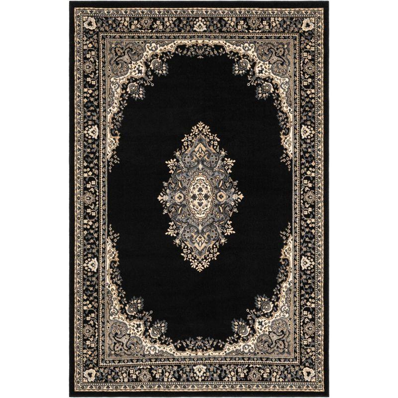 Unique Loom Reza Collection Area Rug - Washington (5' 3" x 8' Rectangle Black/Gray)