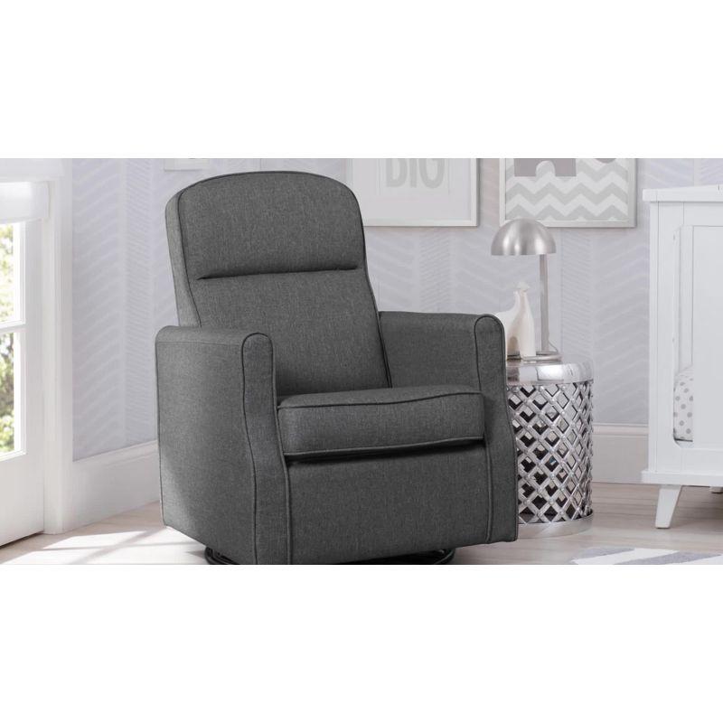 Taupe Blair Slim Nursery Glider Swivel Rocker Chair