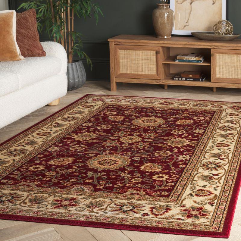 Lyndhurst LNH212 Power Loomed Area Rug - Red/Ivory - 4'x6' - Safavieh