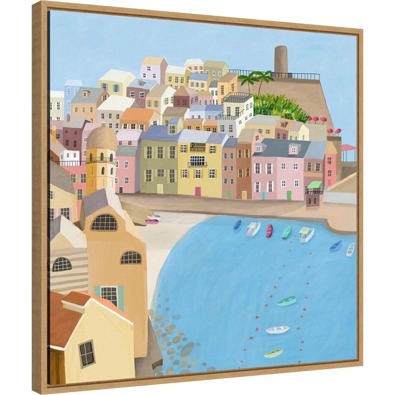 Amanti Art Italian Coast by Carla Daly Canvas Wall Art Print Framed 22 x 22-in.