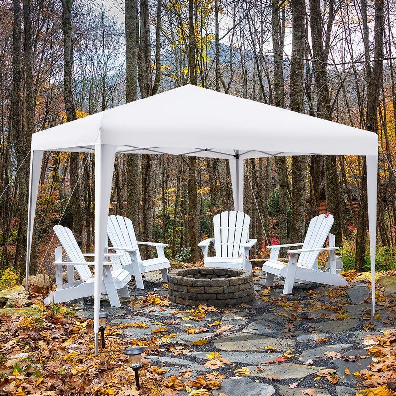 Costway Patio 10x10ft Outdoor Instant Pop-up Canopy Folding Sun Shelter Carry Bag Navy/Grey/White