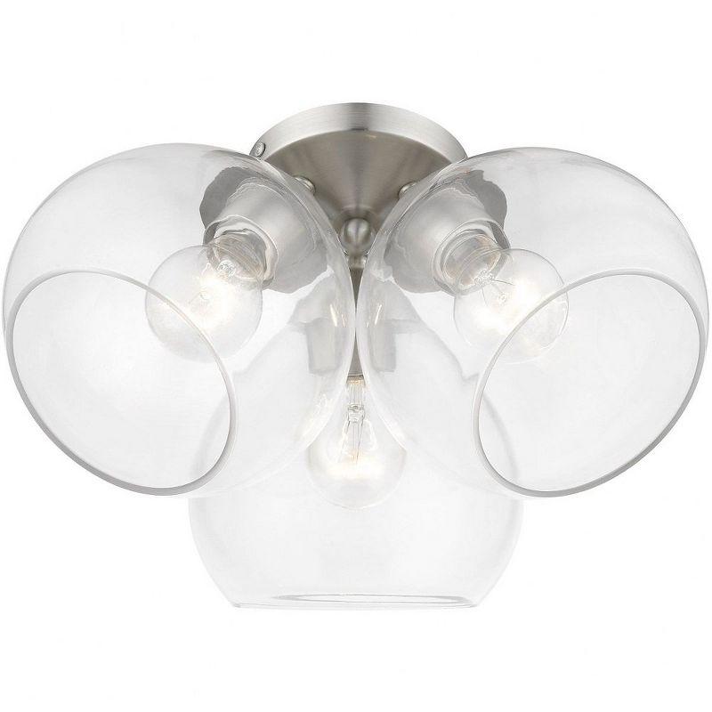 Livex Lighting Catania 3 - Light Semi-Flush Mount in  Brushed Nickel