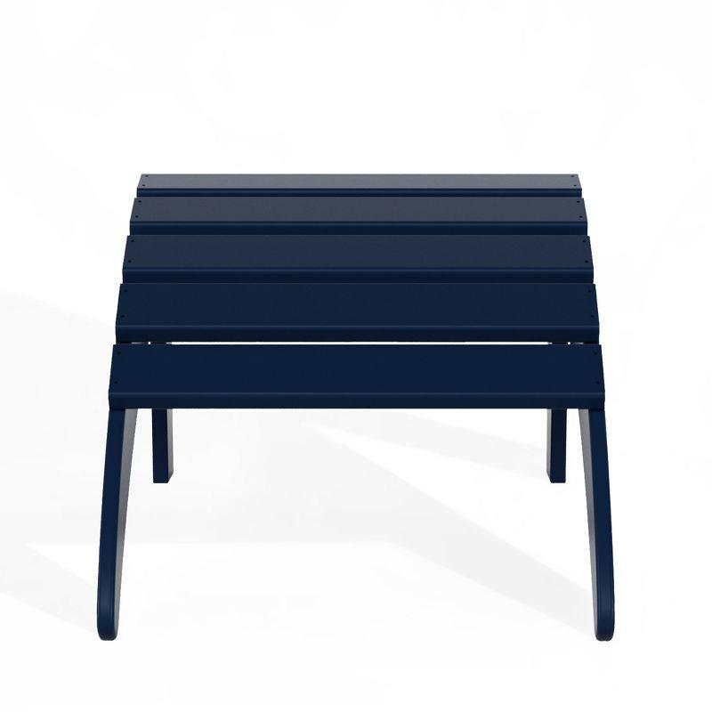 Navy Blue Classic Adirondack Outdoor Ottoman in HDPE