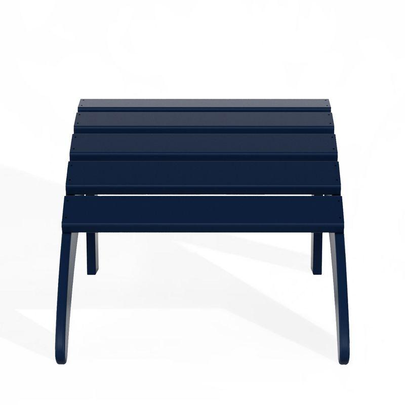 WestinTrends All-Weather Outdoor Patio Poly Adirondack Ottoman Footrest, Navy Blue