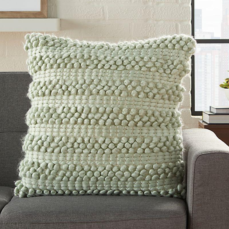 Woven Striped Life Styles Square Throw Pillow - Mina Victory