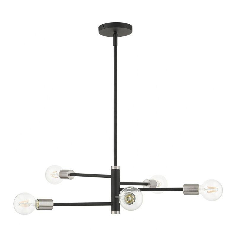 Livex Lighting Bannister 5 - Light Chandelier in  Black