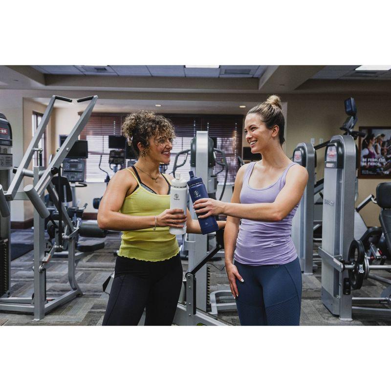 Takeya 24oz Actives Insulated Stainless Steel Water Bottle with Straw Lid - White