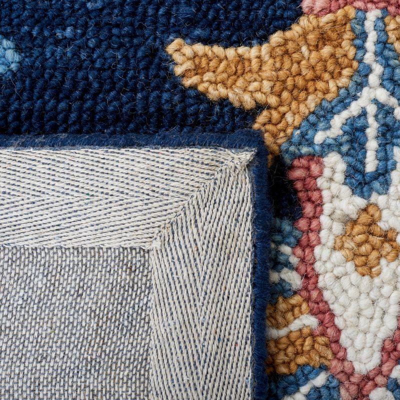 Blossom BLM176 Hand Tufted Area Rug - Blue/Ivory - 6'x6' - Safavieh.
