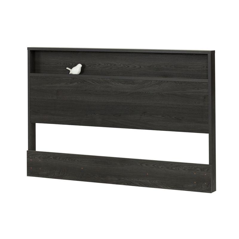 Queen Holland Headboard Gray/Oak - South Shore: Particle Board Construction, 5-Year Warranty, No Box Spring Needed